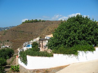Das Grundst�ck ist ebenerdig auf einem Plateau in Hanglage